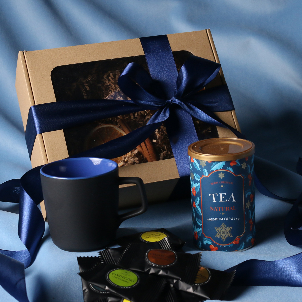 czarny mat / reflex blue