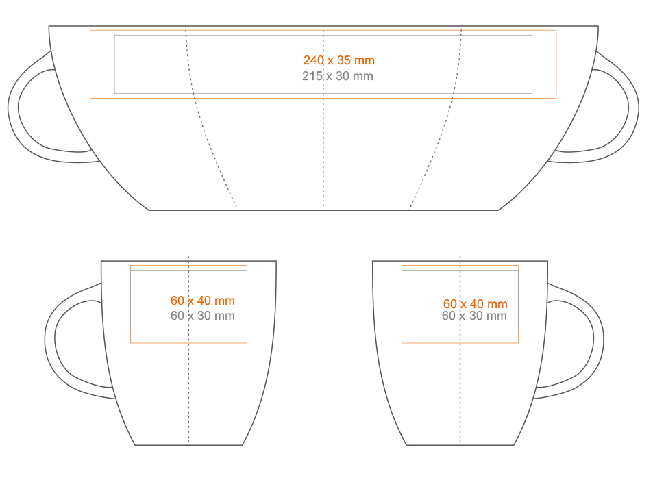 Standardowe powierzchnie nadruku